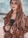 ANIMAL PRINT FUR COAT