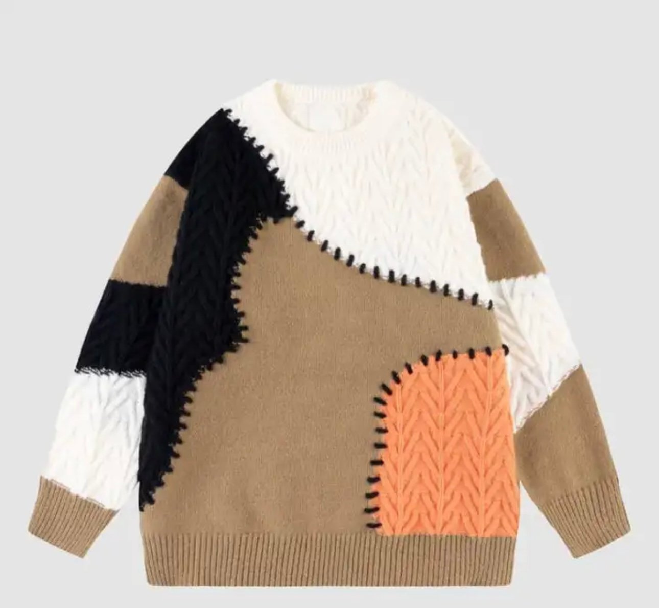 "NINA" CHUNKY COLOUR BLOCK SWEATER - Image 3