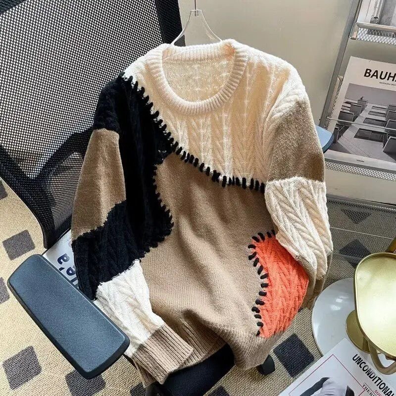 "NINA" CHUNKY COLOUR BLOCK SWEATER