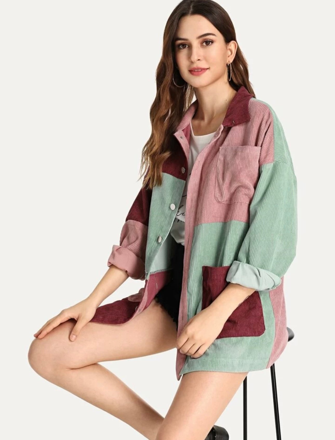 "ELLE" COLOUR BLOCK JACKET