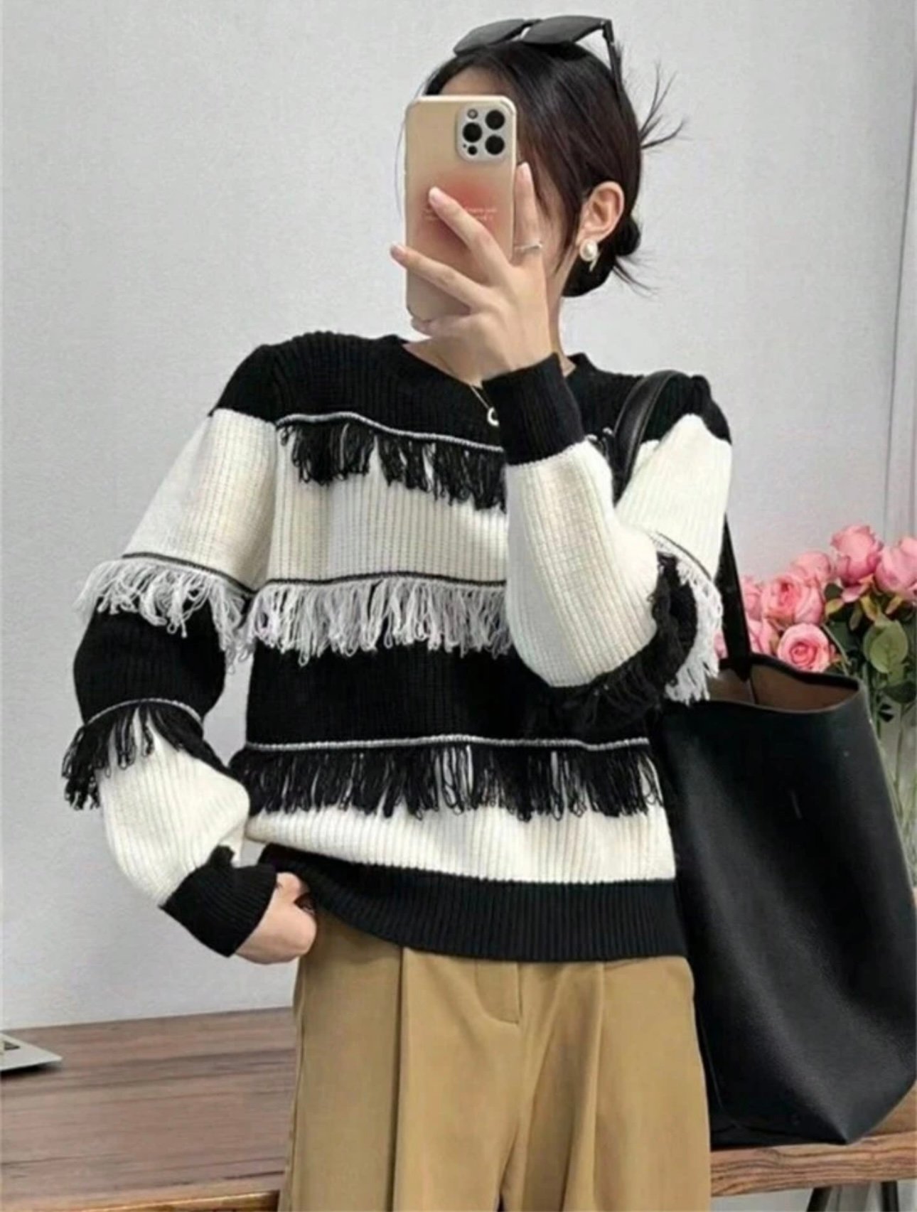 "GINA" FRINGE SWEATER - Image 5