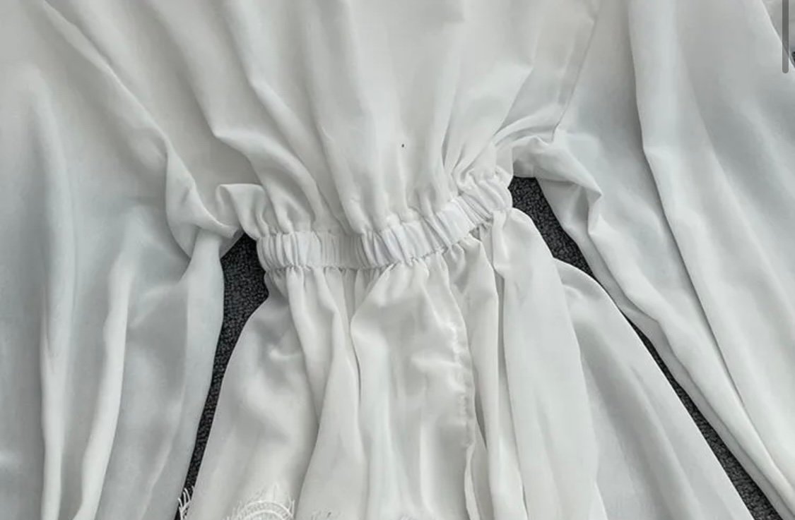 ASYMMETRICAL LACE TRIM BLOUSE - Image 6