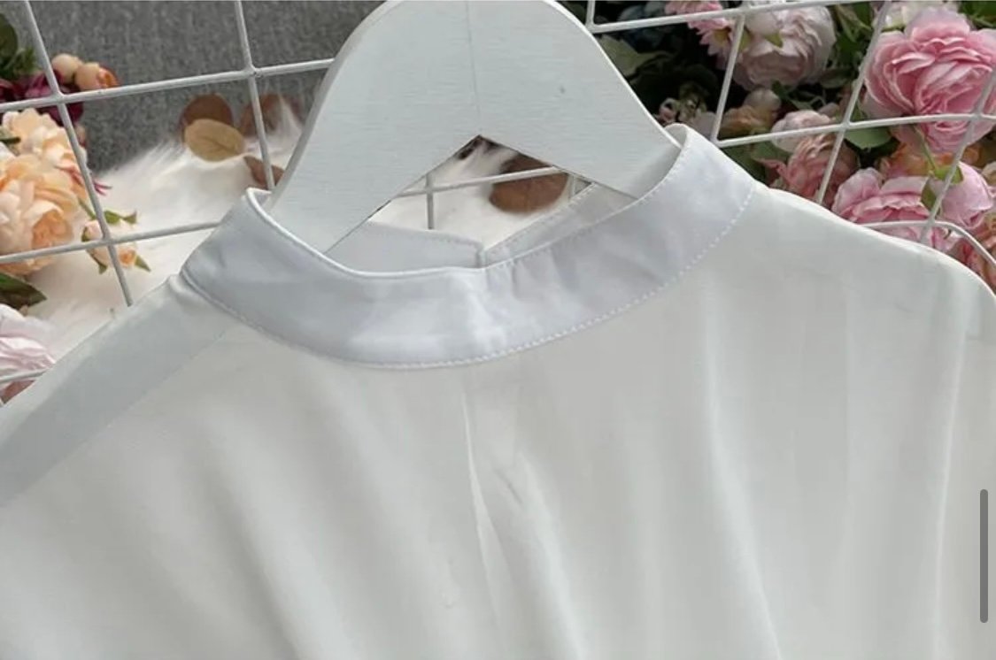 ASYMMETRICAL LACE TRIM BLOUSE - Image 4