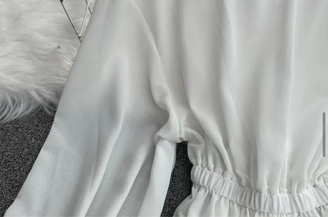 ASYMMETRICAL LACE TRIM BLOUSE - Image 3