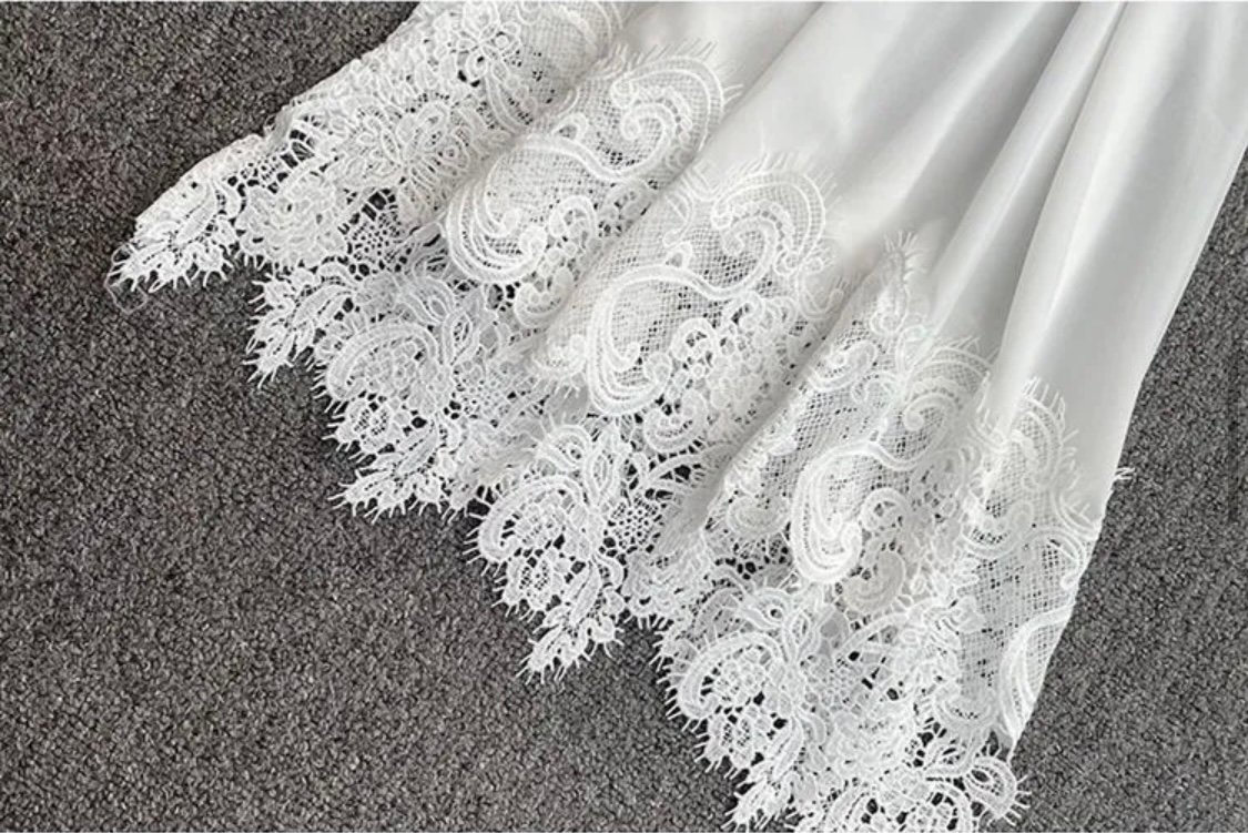 ASYMMETRICAL LACE TRIM BLOUSE - Image 13