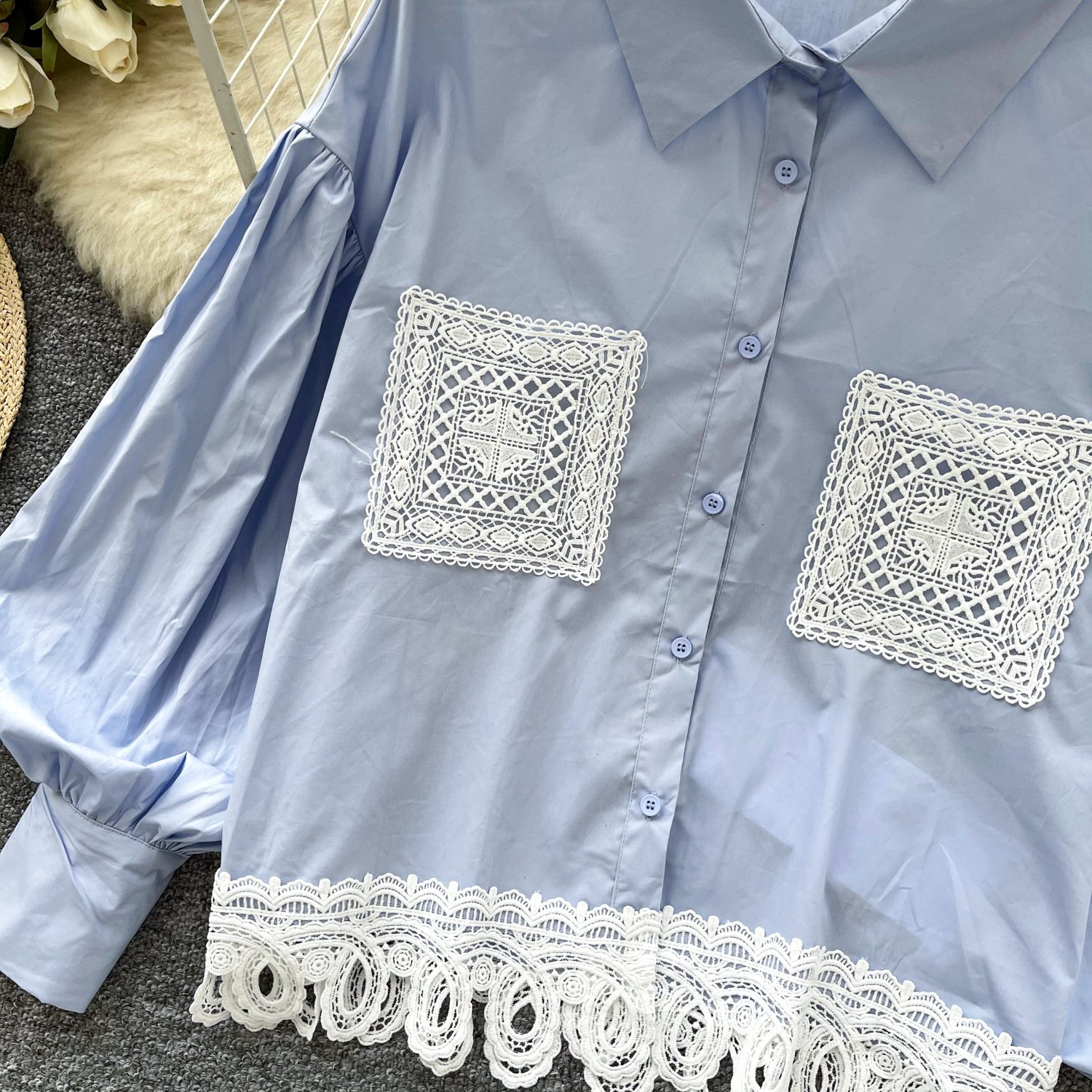 "REMI" CROCHET SHIRT - Image 3