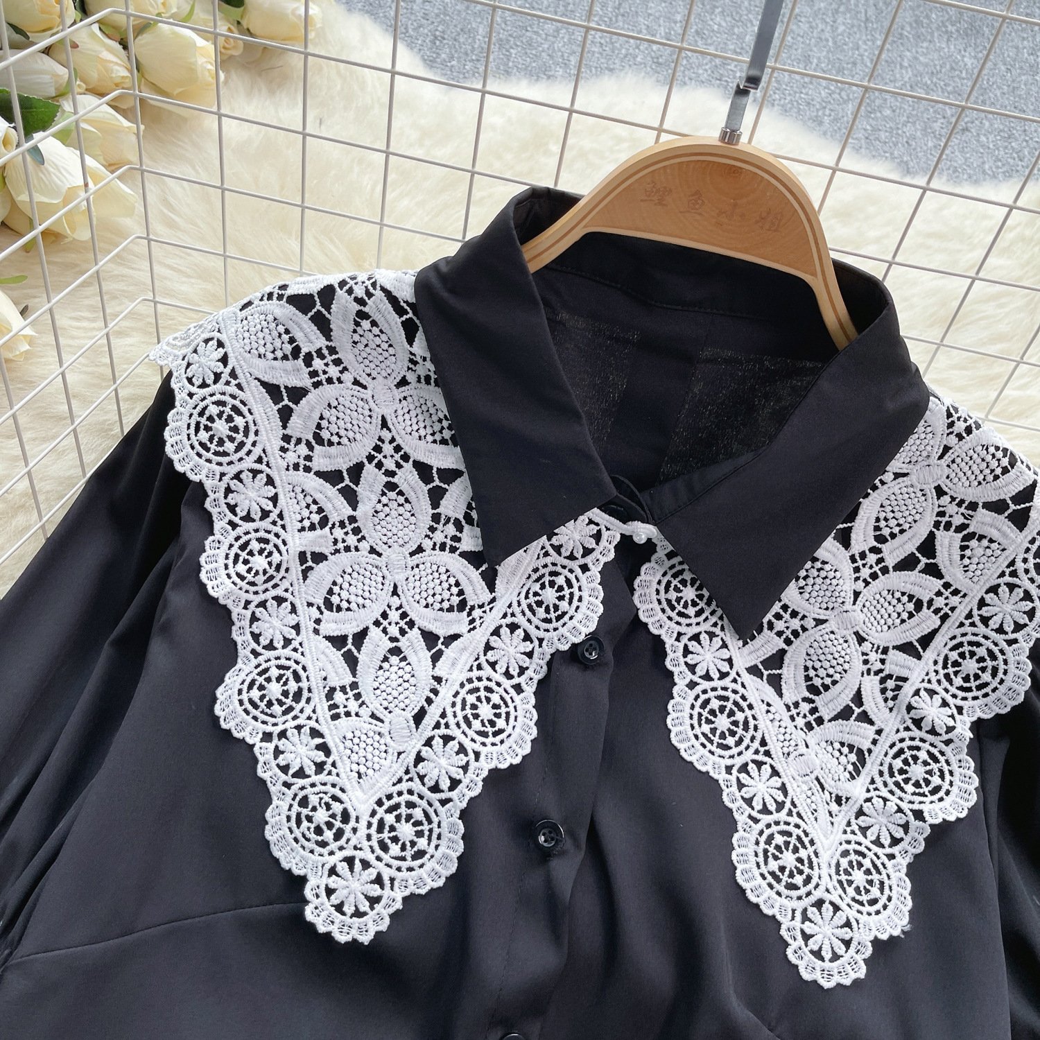 "IRIS" LACE COLLAR SHIRT SET - Image 2