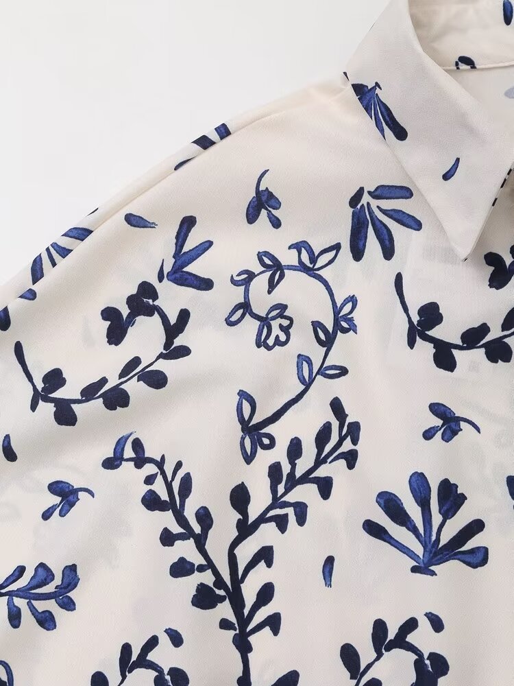 "DINA" PRINTED KIMONO SHIRT - Image 5