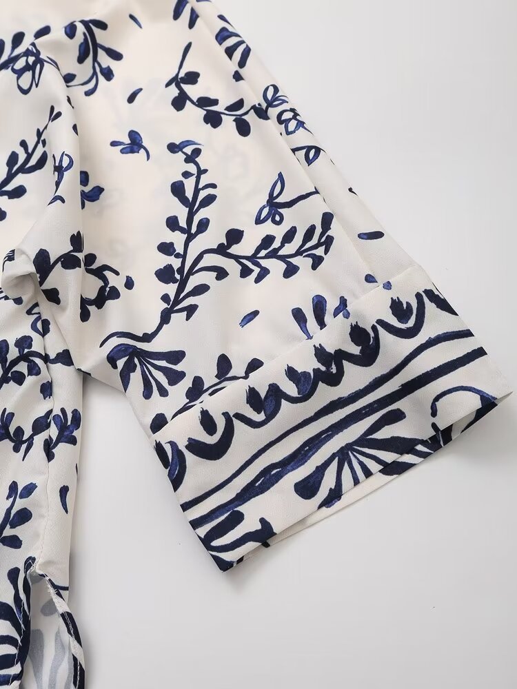 "DINA" PRINTED KIMONO SHIRT - Image 4