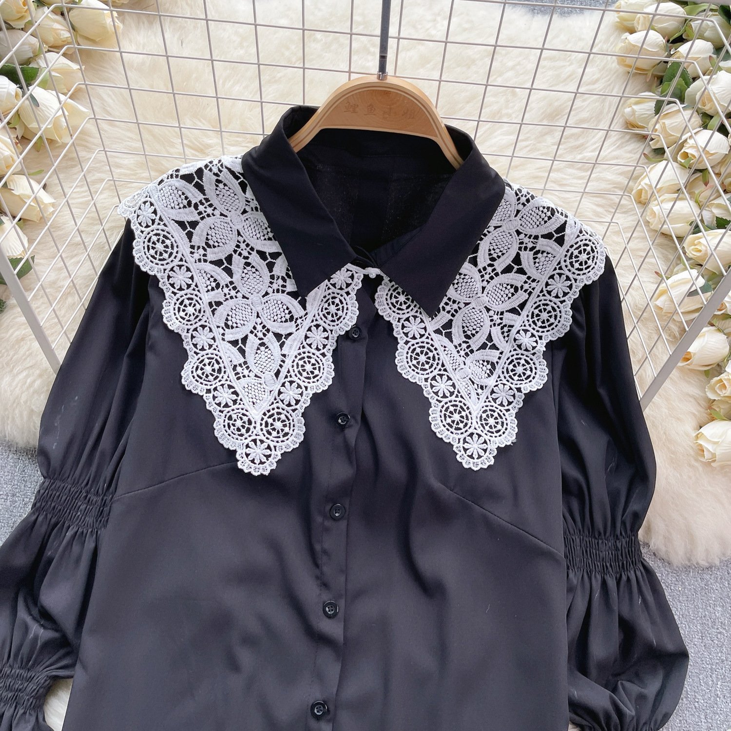 "IRIS" LACE COLLAR SHIRT SET - Image 4