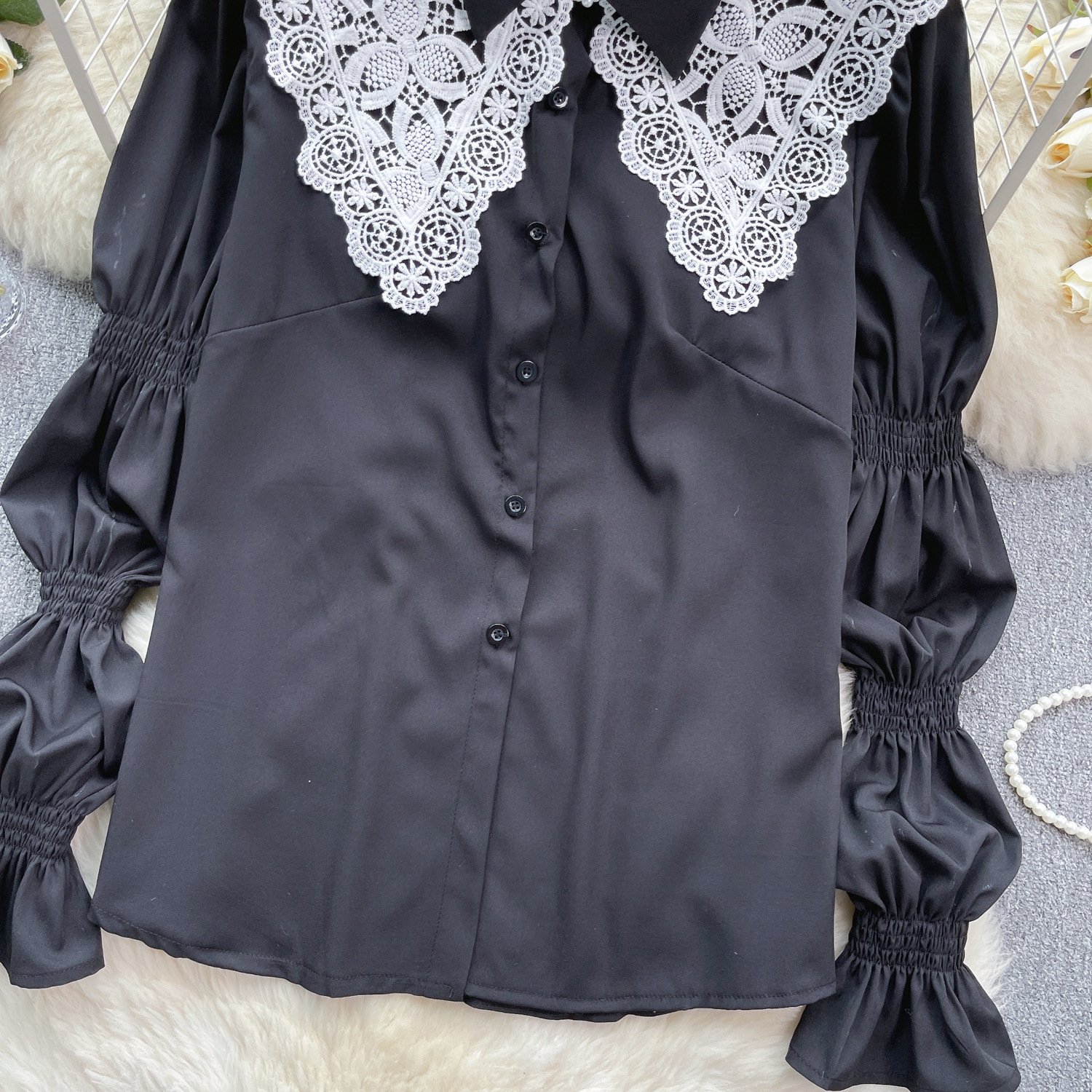 "IRIS" LACE COLLAR SHIRT SET - Image 5