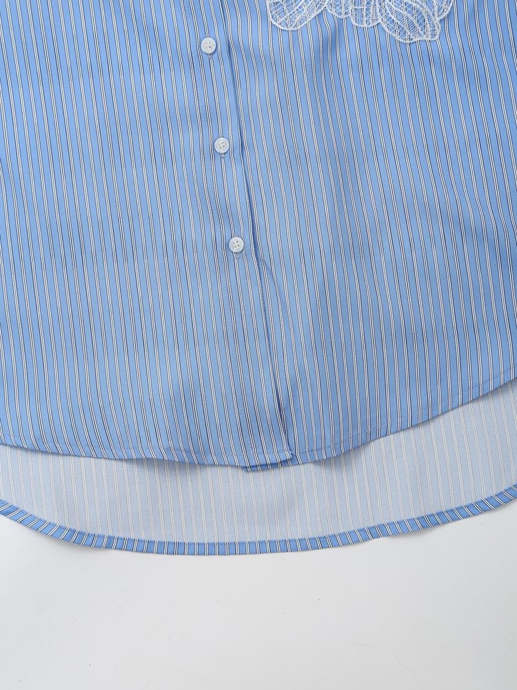 "KIRA" STRIPED SHIRT WITH FLORAL EMBROIDERY - Image 6