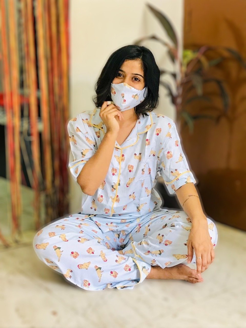 DOG PRINTED NIGHTSUIT