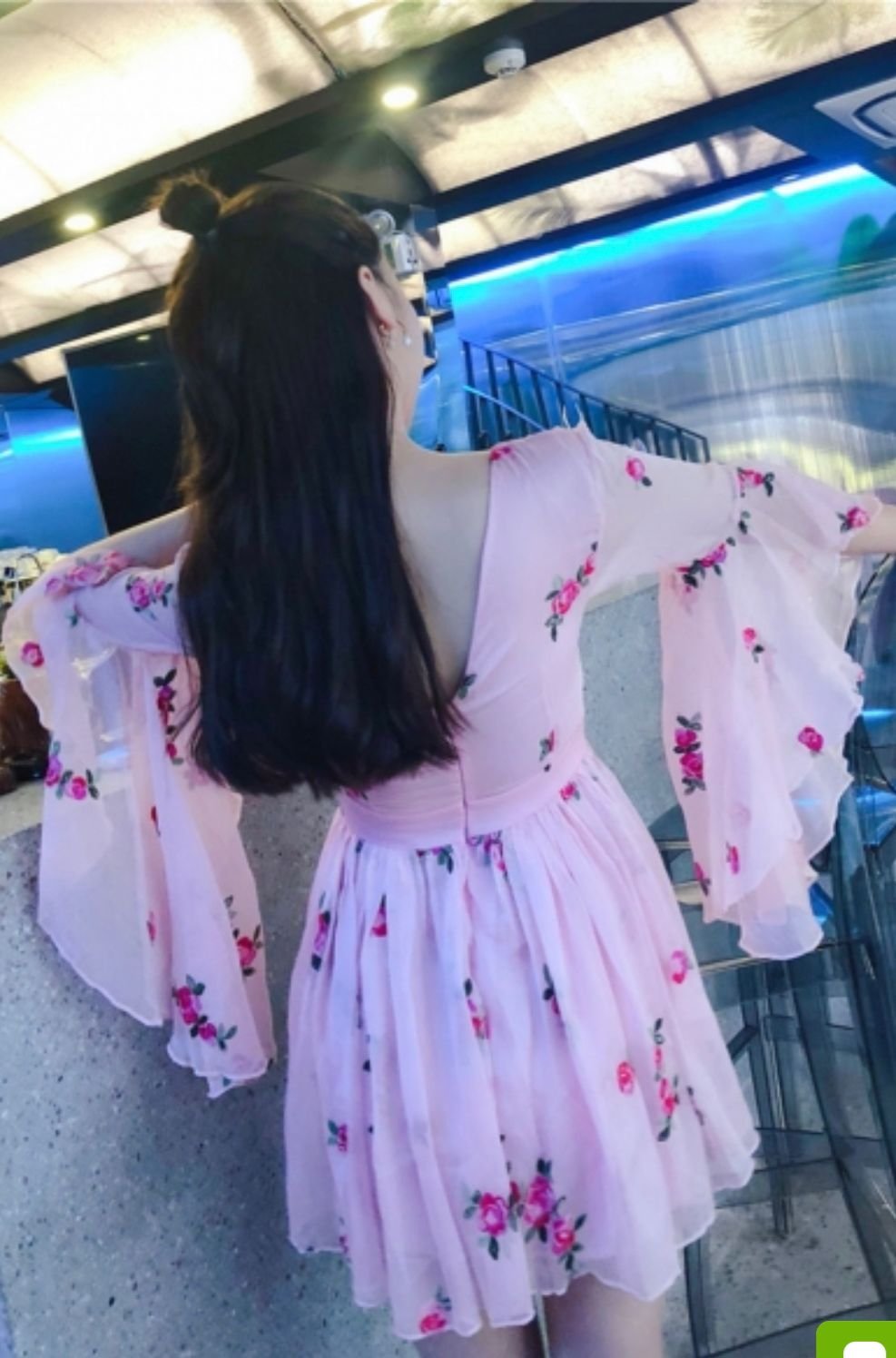 Floral Embroidered Dress - Image 7