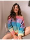 "BELLA" RAINBOW PULLOVER